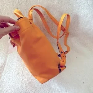 NWT Longchamp Soft Calf Leather Drawstring Backpack Gold Yellow Longchamp Le Pliage Green Backpack | Saks Fifth Avenue main image 3